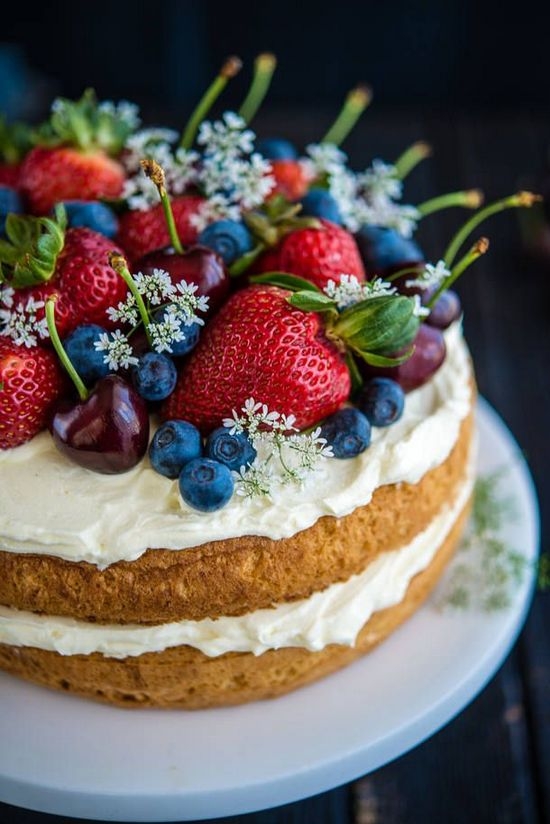 Как украсить торт фруктами?