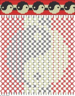 Схемы фенечек прямым плетением