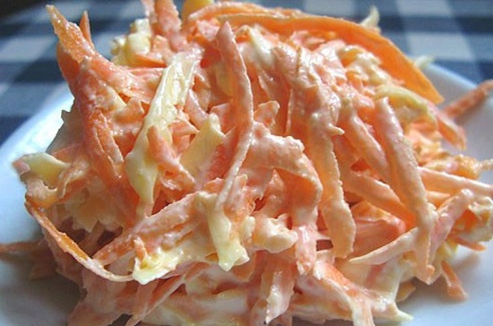 Салат из моркови по-корейски и плавленого сырка
