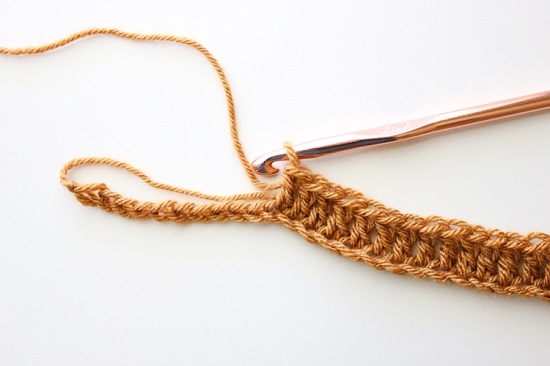 Вязание столбиков с накидом