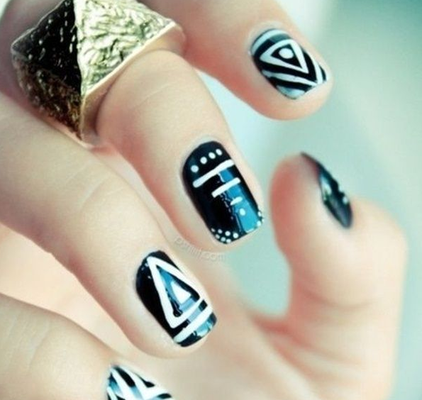 The pictures on the nails