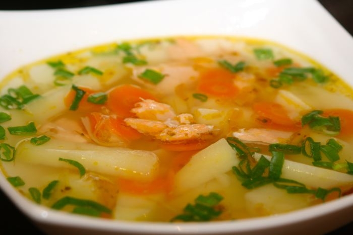 Суп из головы семги рецепт