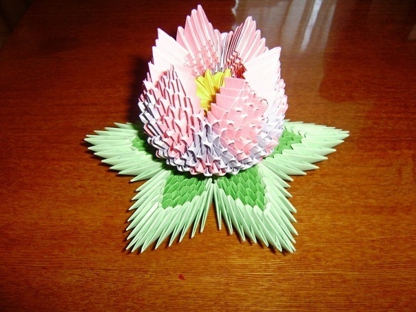 Большой цветок лотоса из бумаги / ОРИГАМИ / How To Make an Origami Lotus Flower | Рукоделие