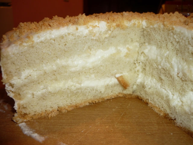 Торт сметанник со сметанным кремом