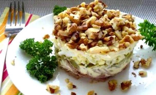Слоёные салаты с говядиной рецепты с простые и вкусные Слоёные салаты с говядиной рецепты с простые и вкусные