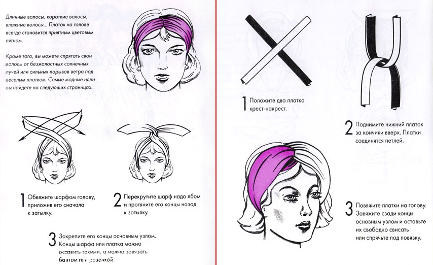 Как завязывать платок на голове