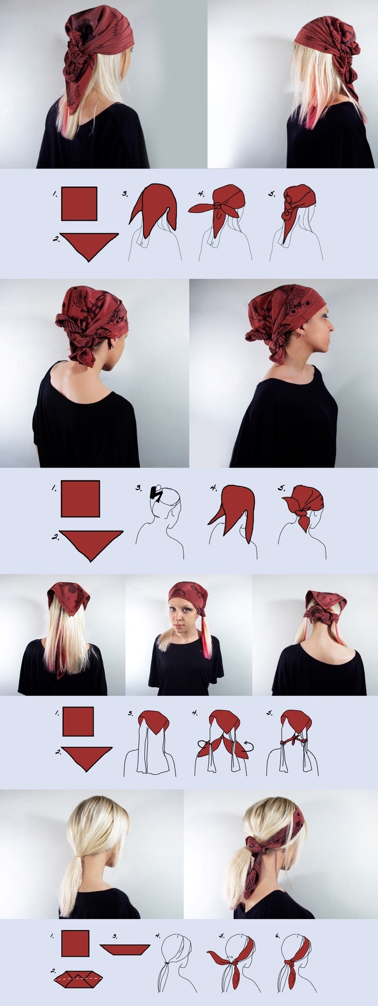 Как правильно завязать платок на голове?