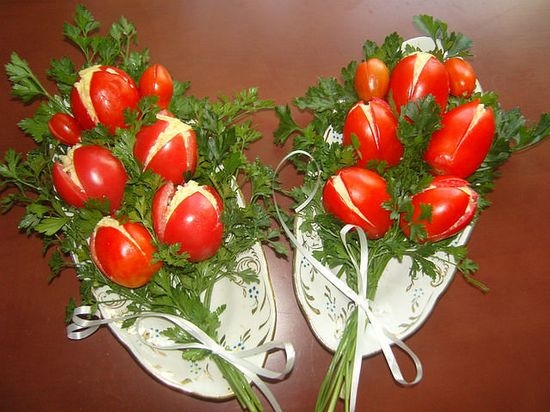 Украшение салатов: фото и описание пошагово