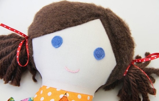 Оформление лица тряпичной куклы