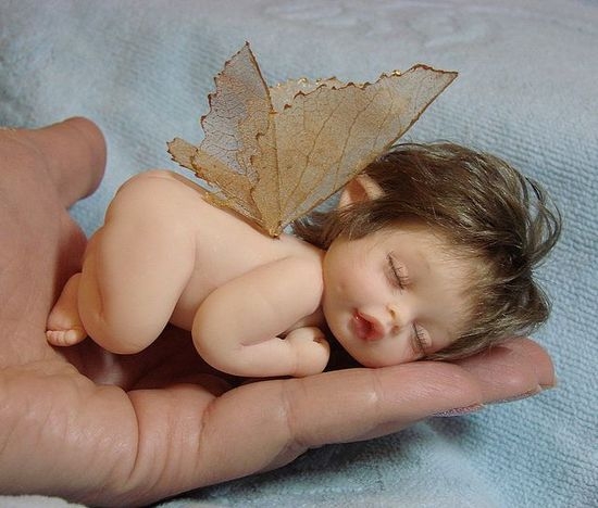 Кукла младенец из полимерной глины