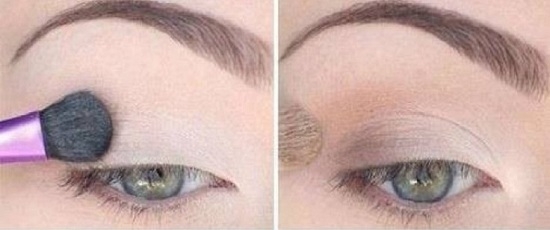 Дневной макияж для увеличения глаз: нанесение теней