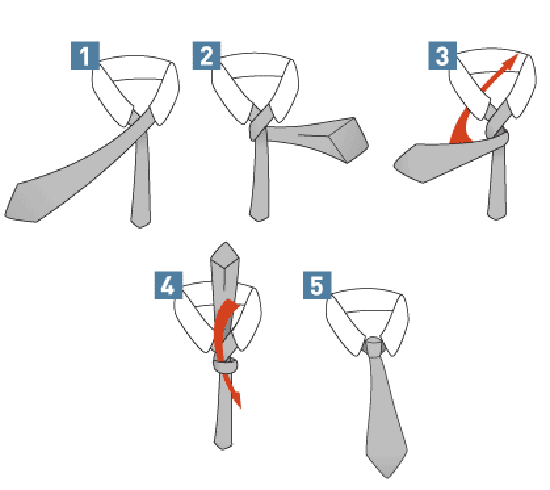 Как завязать узкий галстук узлом «Четыре-в-руке»