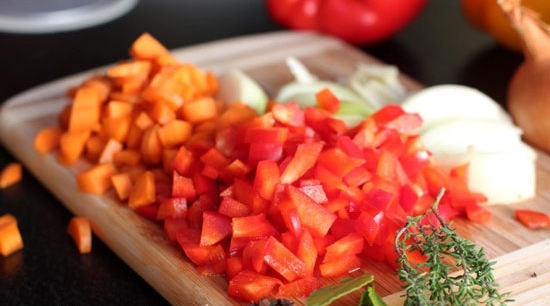 Салат из легких: овощи