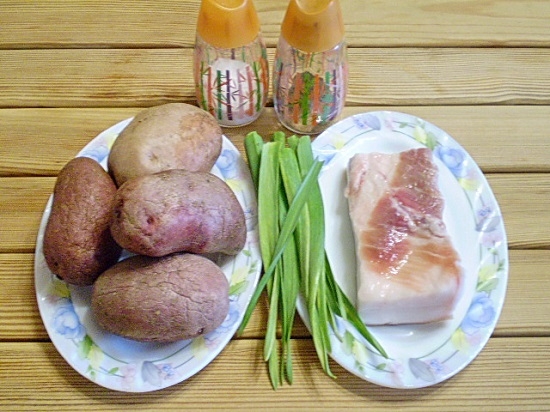 Печеная картошка в духовке с салом ингредиенты