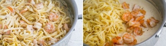 Быстрые спагетти с креветками в сливочном соусе