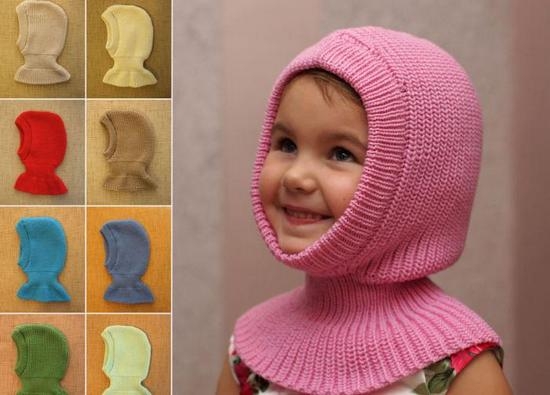 Схема вязания шапки-шлема для девочки