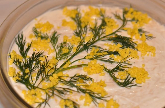 Рецепт салата «Мимоза» с сыром