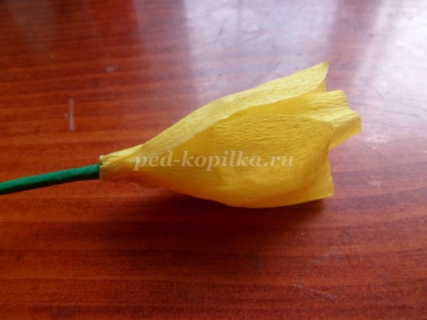 букет тюльпанов из гофрированной бумаги