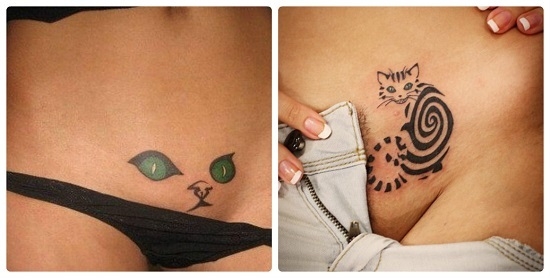 Татуировки на интимных местах женские