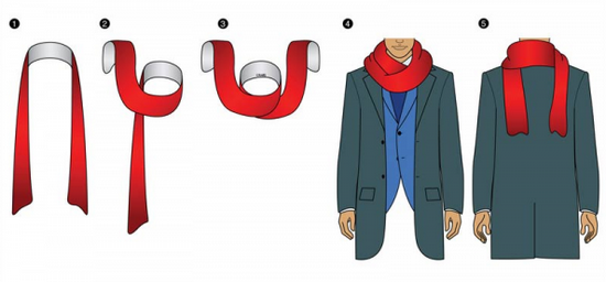 Как завязывать шарф мужчине?