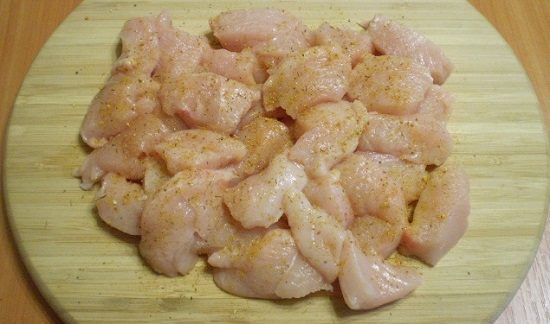 Куриное филе в кефире на сковороде