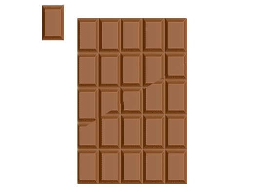 Закройте оставшуюся часть двумя разделенными кусочками шоколада
