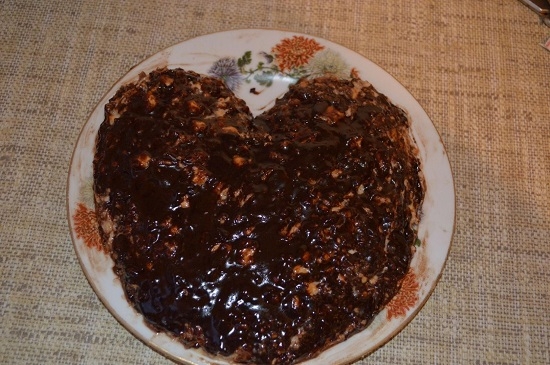 торт из печенья «Рыбки» со сгущенкой