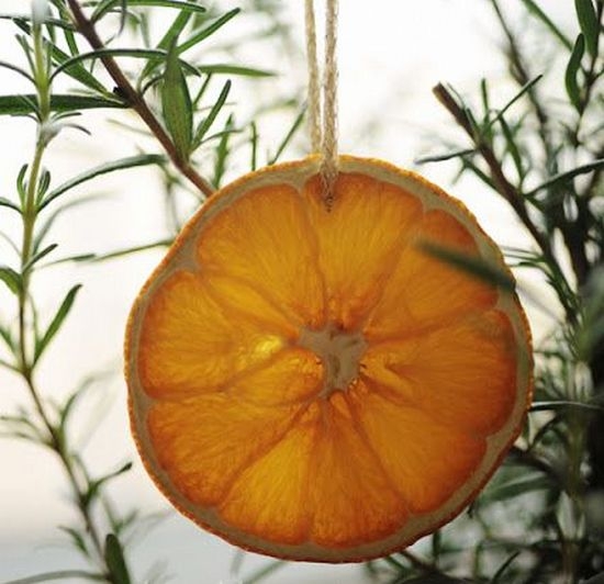 Съедобные украшения на елку из апельсинов