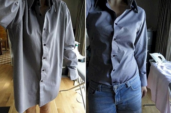 Блузка своими руками легко и быстро из рубашки