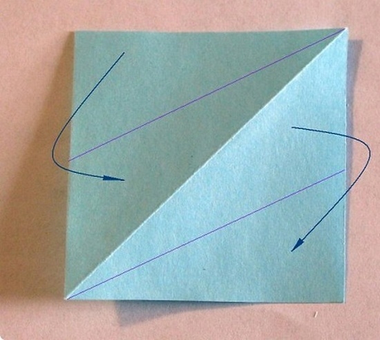 Объемная звезда - схема оригами