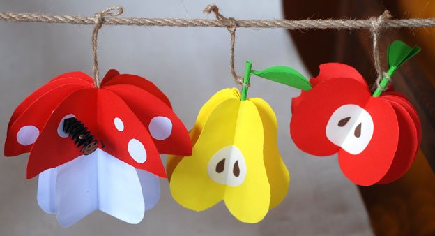 Объемная груша из бумаги своими руками Объемная груша из бумаги