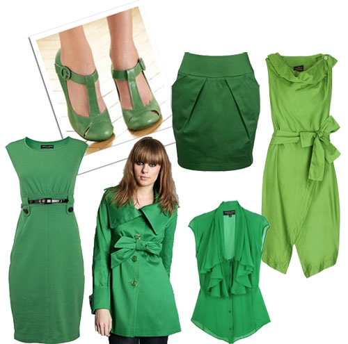 С каким цветом сочетается зелёный в одежде?