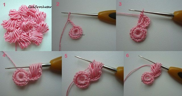 Вязание цветов крючком для начинающих