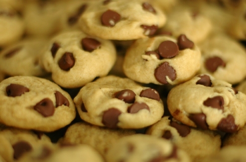 Песочное печенье с шоколадом на скорую руку