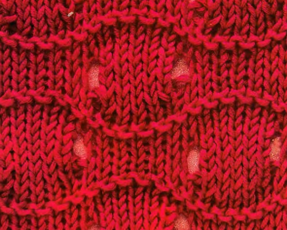Узор Фантазийные полосы для вязания шапок спицами