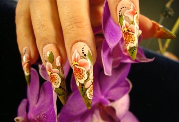 для китайской росписи ногтей – Пионы. 