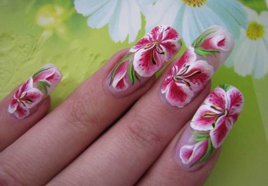 для китайской росписи ногтей – Пионы. 