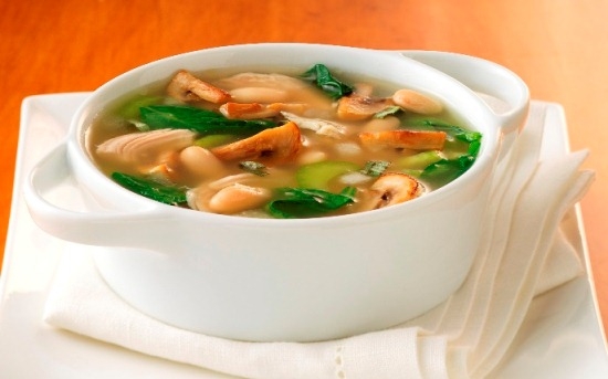 Вегетарианский суп из белых сушеных грибов