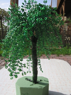 Деревья из бисера своими руками: плакучая ива