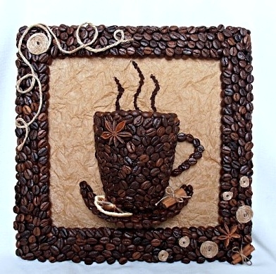 Картина из кофейных зерен: инструкция 