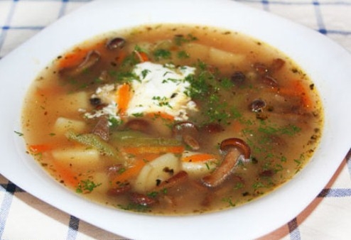 Как сварить грибной суп из замороженных опят?