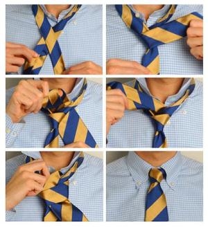 Как завязать галстук треугольником: схема