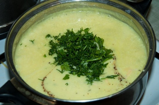 Суп пюре с зеленью
