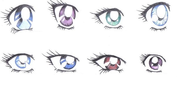 Как рисовать аниме глаза?