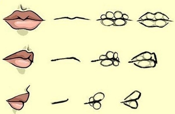 Как нарисовать губы? 