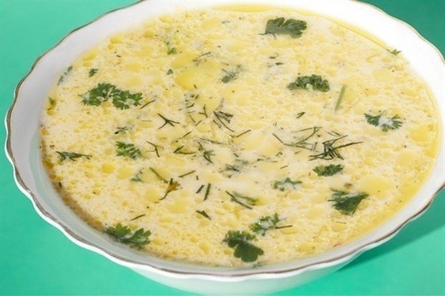 Куриный суп с сыром плавленым