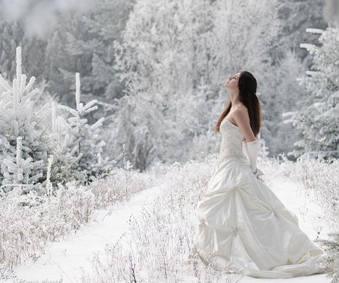 Фотосессия: свадьба зимой. Фото невесты