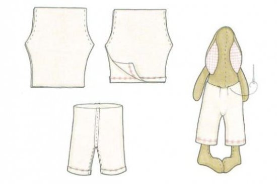 Заяц тильда: выкройка одежды