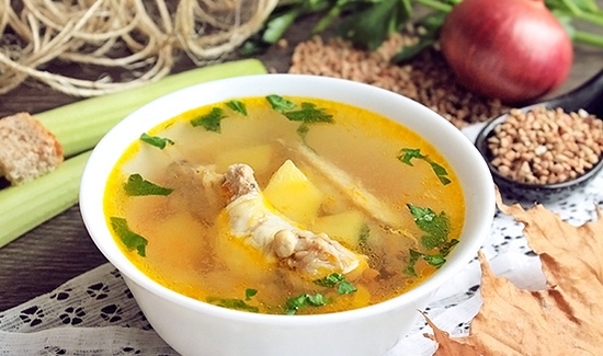Быстрый рецепт гречневого супа с курятиной
