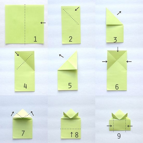 Как сделать оригами из бумаги лягушку?
